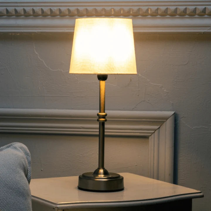 Table Lamp - Tapered Shade with Turned Stem