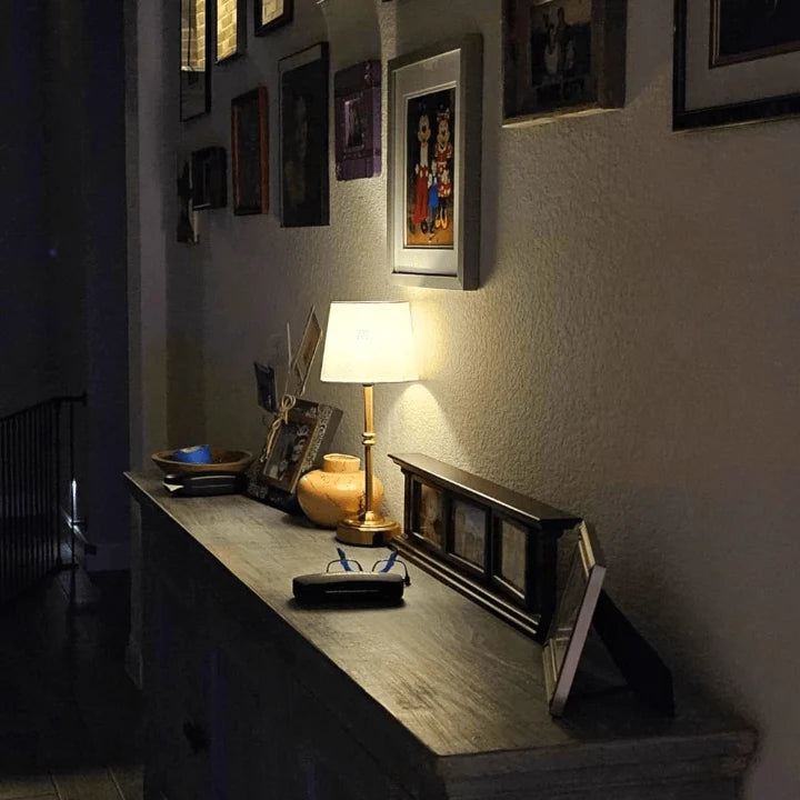 Table Lamp - Tapered Shade with Turned Stem
