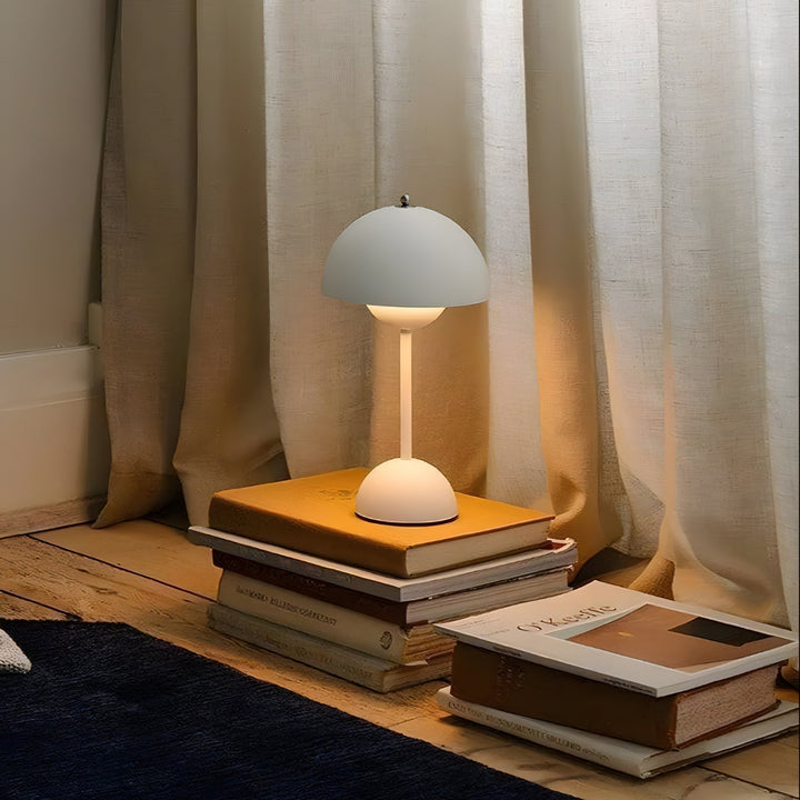Table Lamp Dome Shade Mushroom Shape Rounded Base