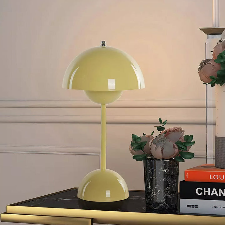 Table Lamp Dome Shade Mushroom Shape Rounded Base