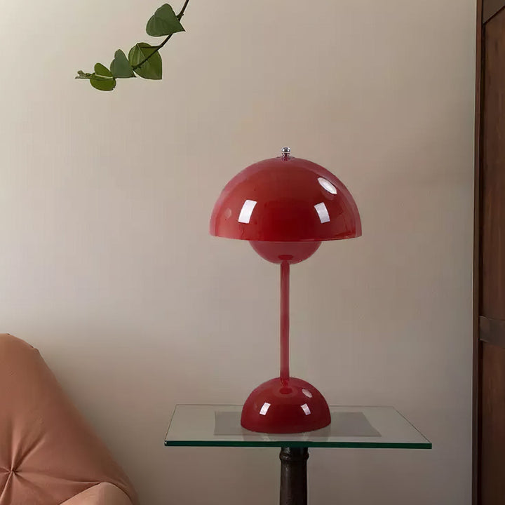 Table Lamp Dome Shade Mushroom Shape Rounded Base