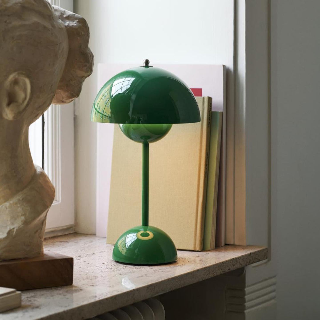 Table Lamp Dome Shade Mushroom Shape Rounded Base