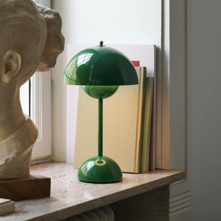 Table Lamp Dome Shade Mushroom Shape Rounded Base