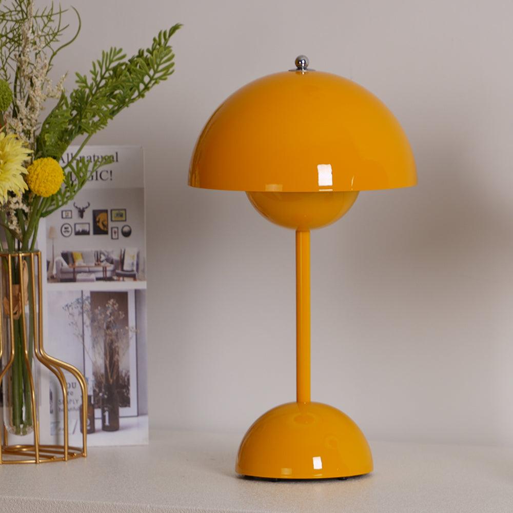 Table Lamp Dome Shade Mushroom Shape Rounded Base