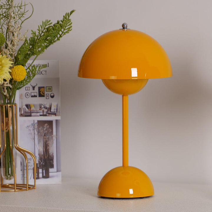 Table Lamp Dome Shade Mushroom Shape Rounded Base