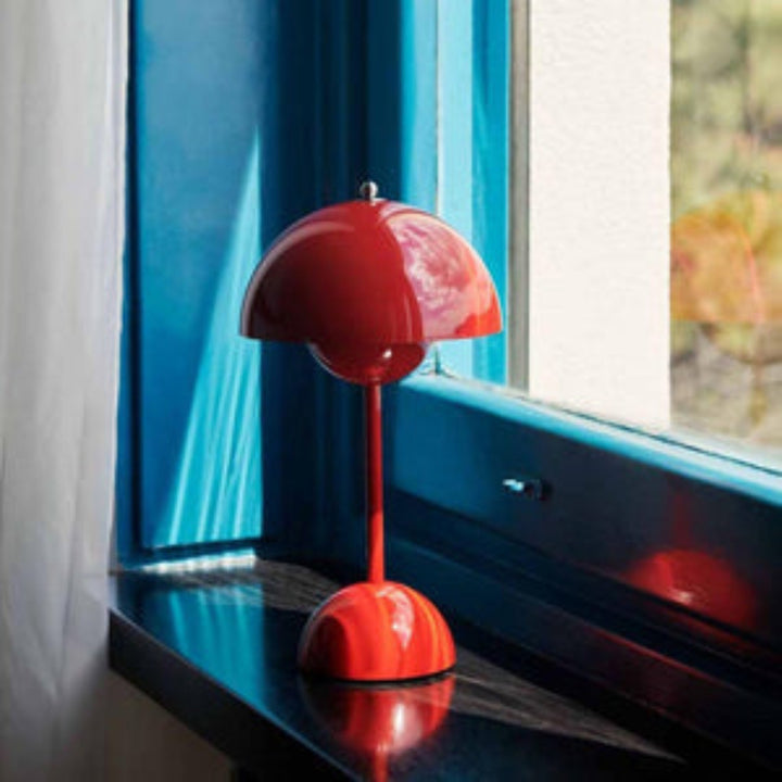 Table Lamp Dome Shade Mushroom Shape Rounded Base