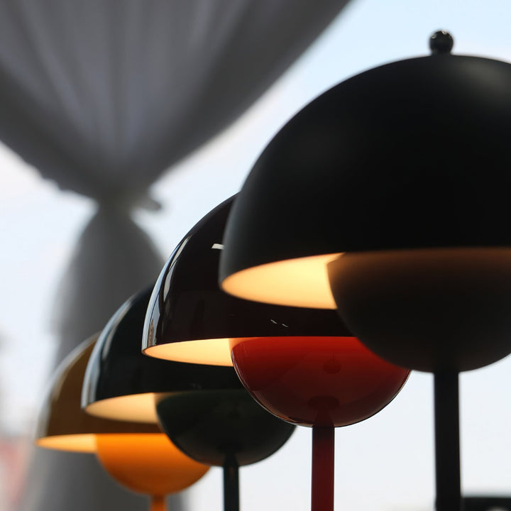 Table Lamp Dome Shade Mushroom Shape Rounded Base