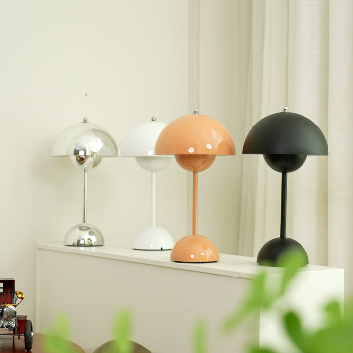 Table Lamp Dome Shade Mushroom Shape Rounded Base
