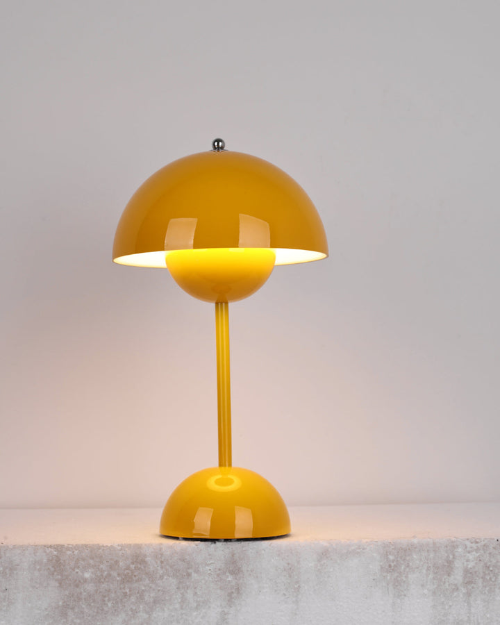 Table Lamp Dome Shade Mushroom Shape Rounded Base
