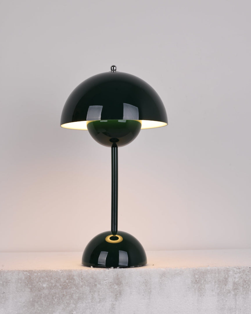 Table Lamp Dome Shade Mushroom Shape Rounded Base
