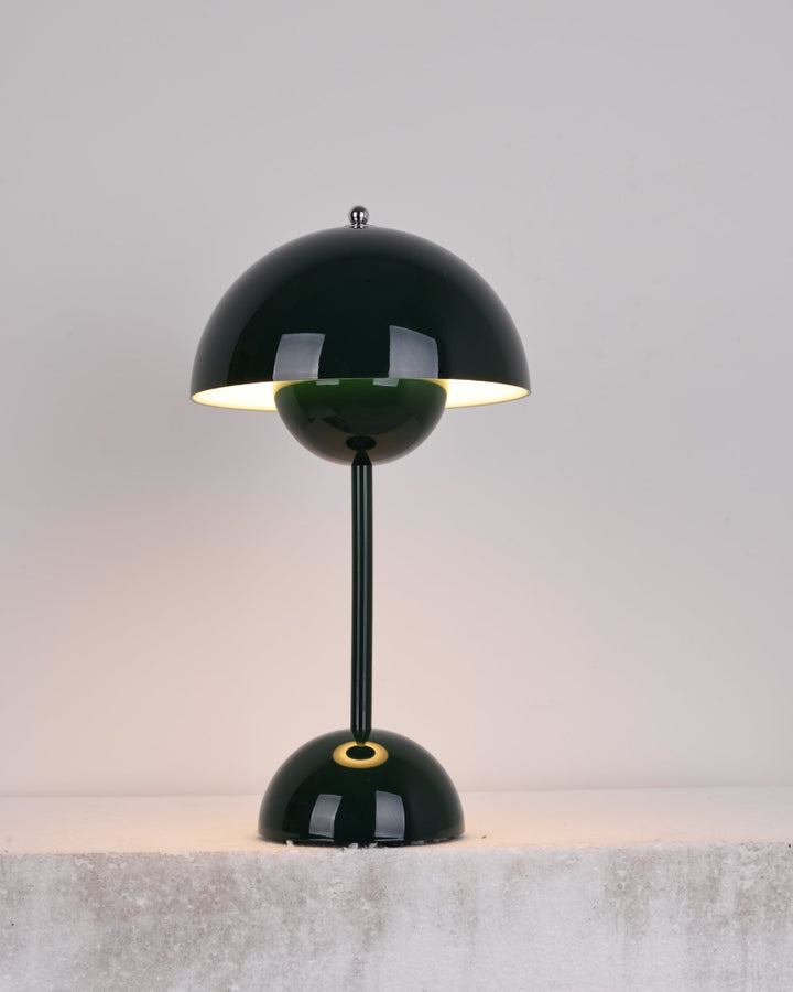 Table Lamp Dome Shade Mushroom Shape Rounded Base