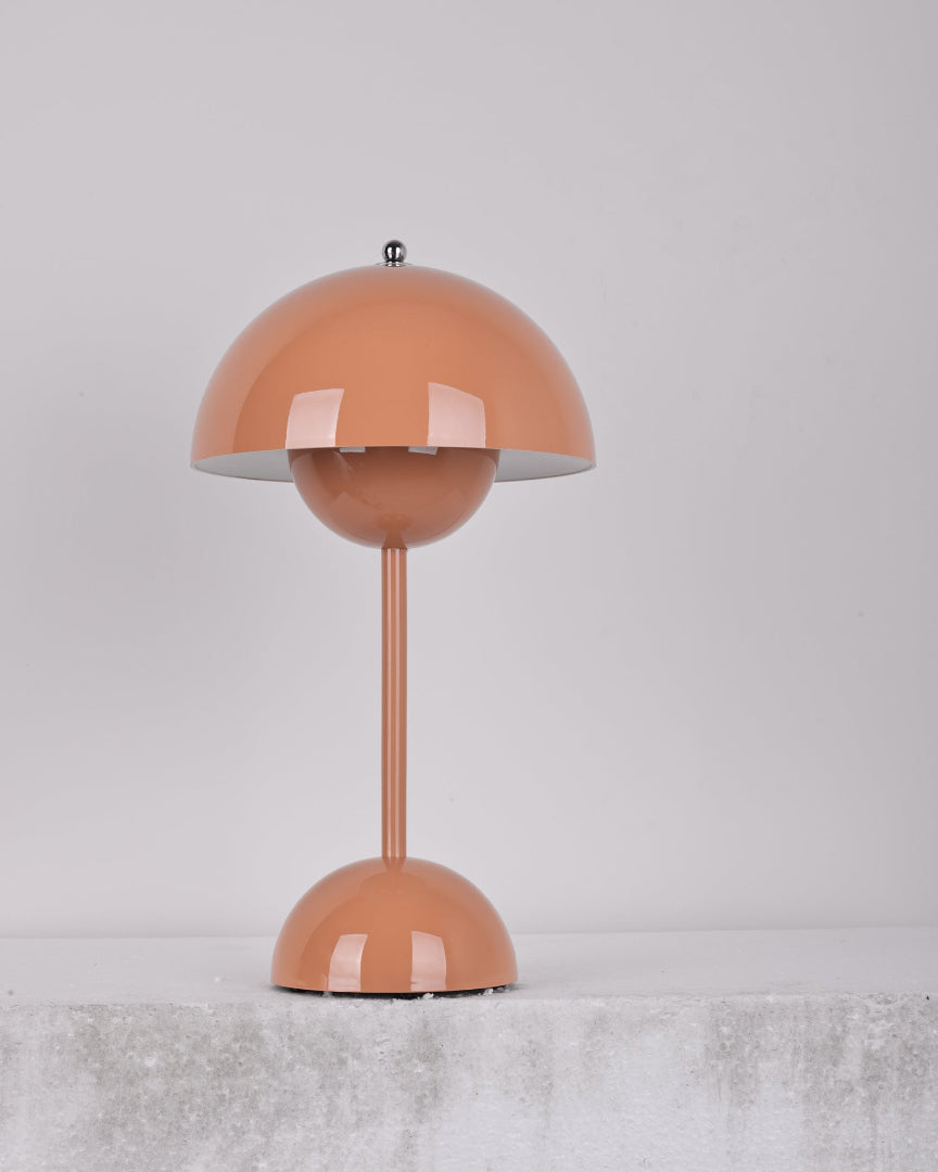 Table Lamp Dome Shade Mushroom Shape Rounded Base