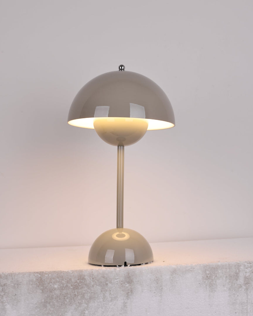 Table Lamp Dome Shade Mushroom Shape Rounded Base