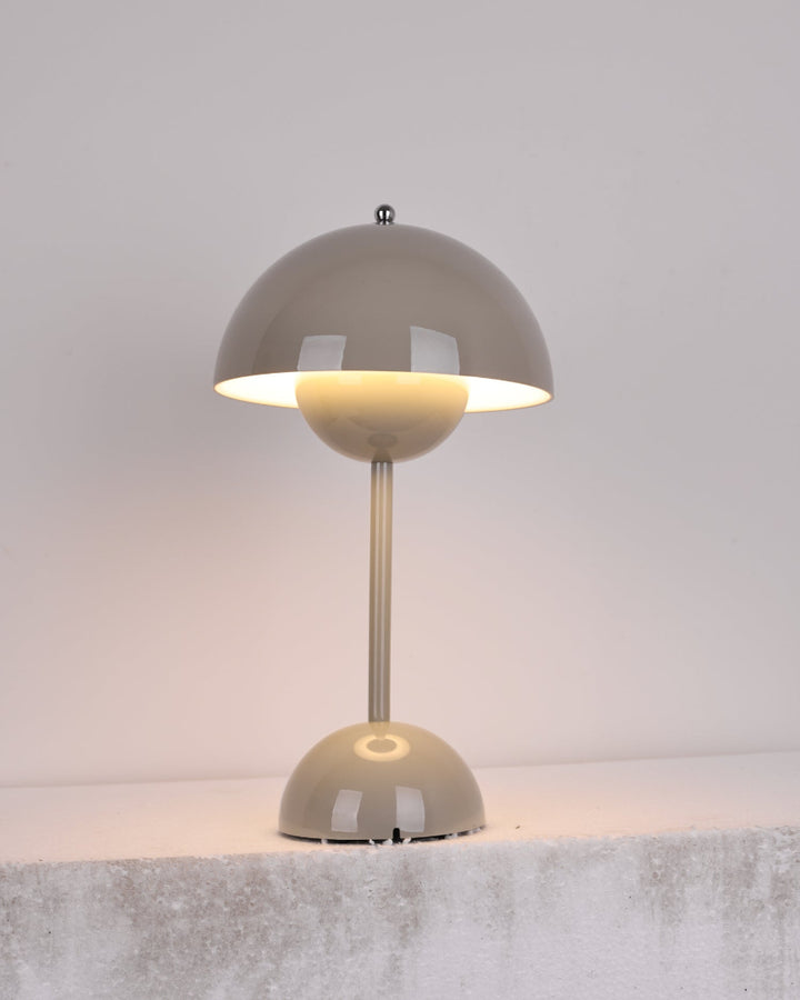 Table Lamp Dome Shade Mushroom Shape Rounded Base