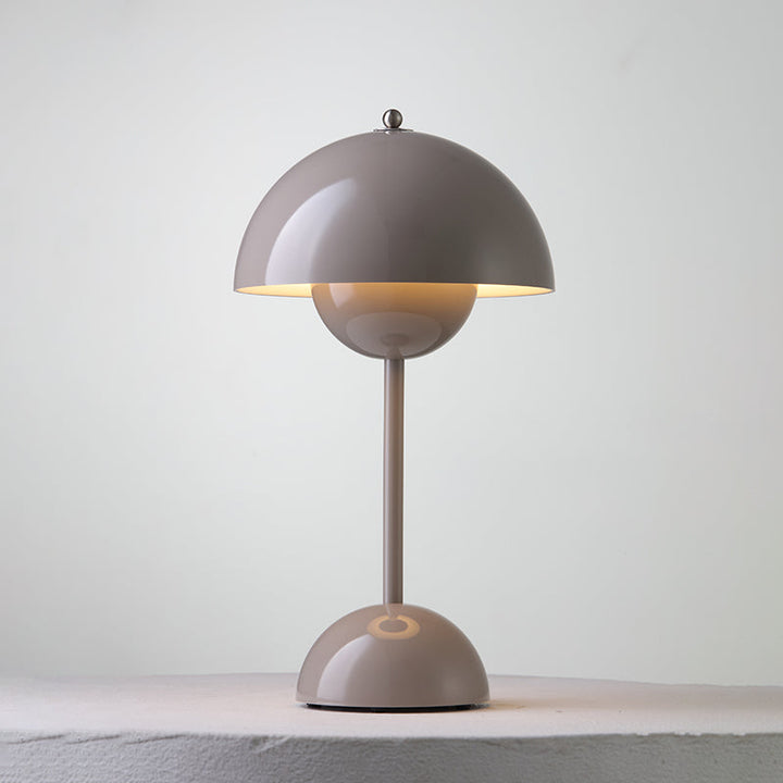 Table Lamp Dome Shade Mushroom Shape Rounded Base