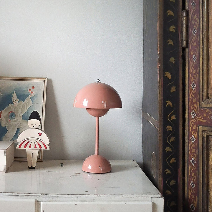 Table Lamp Dome Shade Mushroom Shape Rounded Base