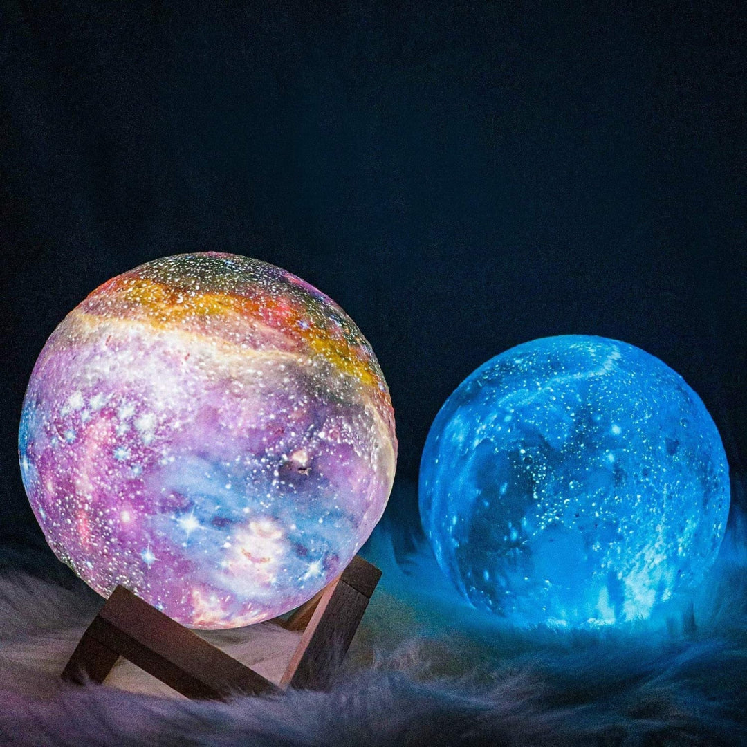 Table Mounted Globe Lamp - Galaxy Print Sphere Night Light