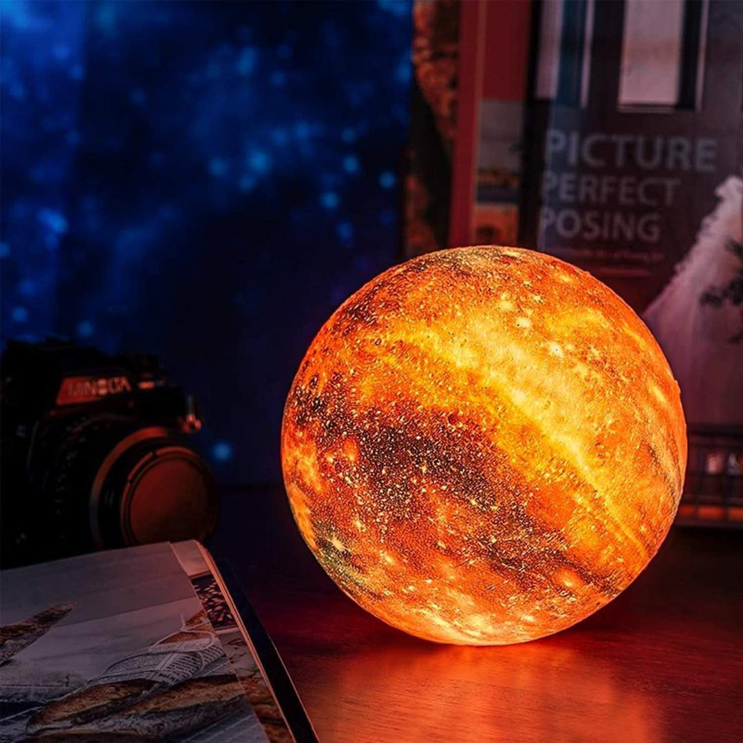 Table Mounted Globe Lamp - Galaxy Print Sphere Night Light