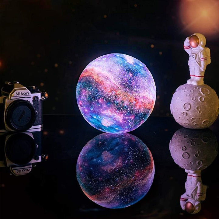 Table Mounted Globe Lamp - Galaxy Print Sphere Night Light