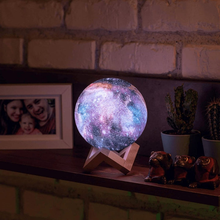 Table Mounted Globe Lamp - Galaxy Print Sphere Night Light