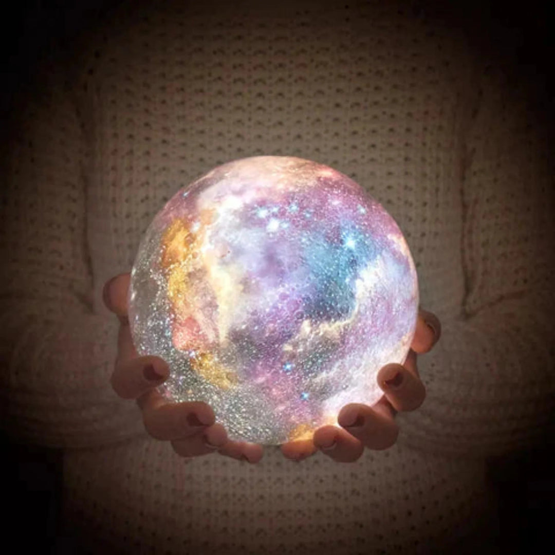 Table Mounted Globe Lamp - Galaxy Print Sphere Night Light