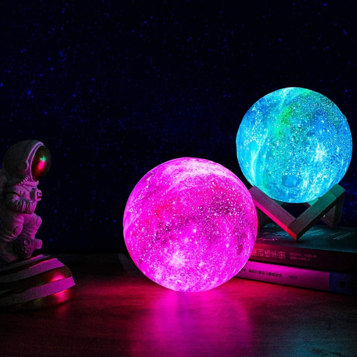 Table Mounted Globe Lamp - Galaxy Print Sphere Night Light