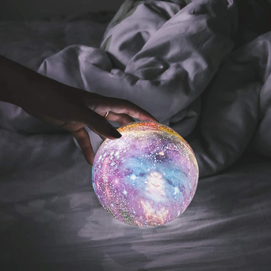 Table Mounted Globe Lamp - Galaxy Print Sphere Night Light