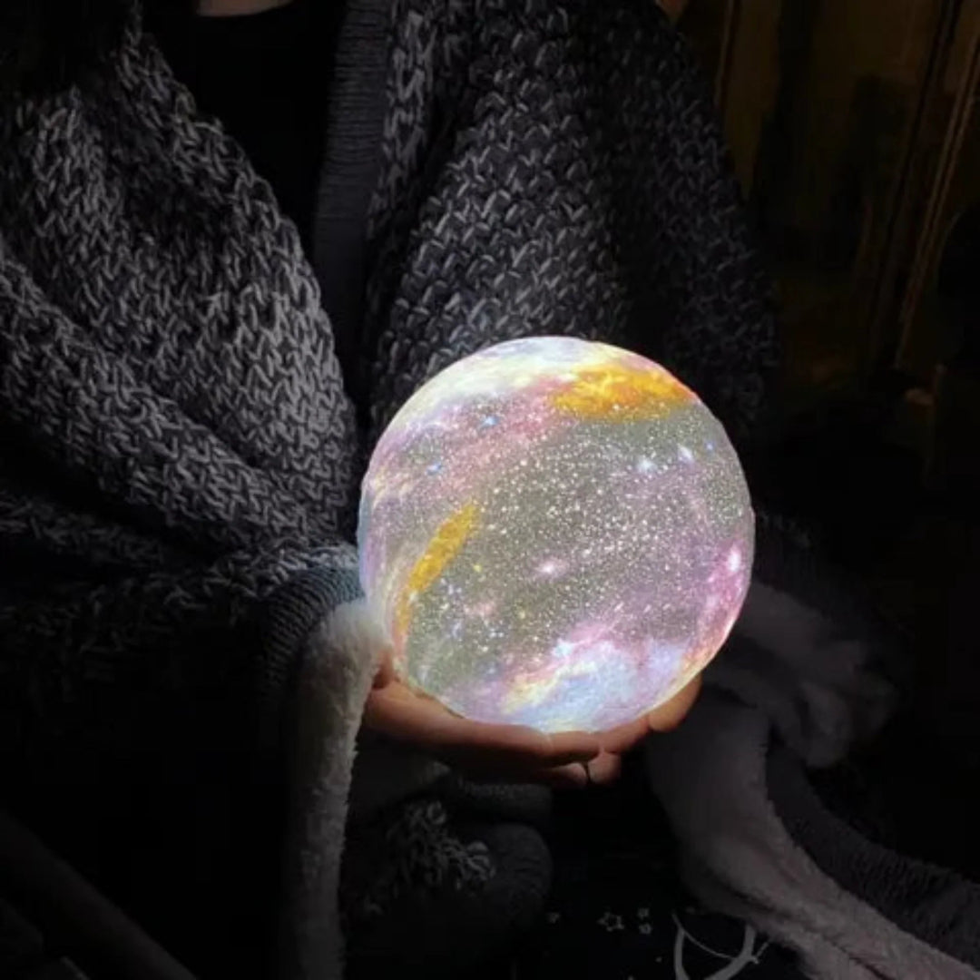 Table Mounted Globe Lamp - Galaxy Print Sphere Night Light