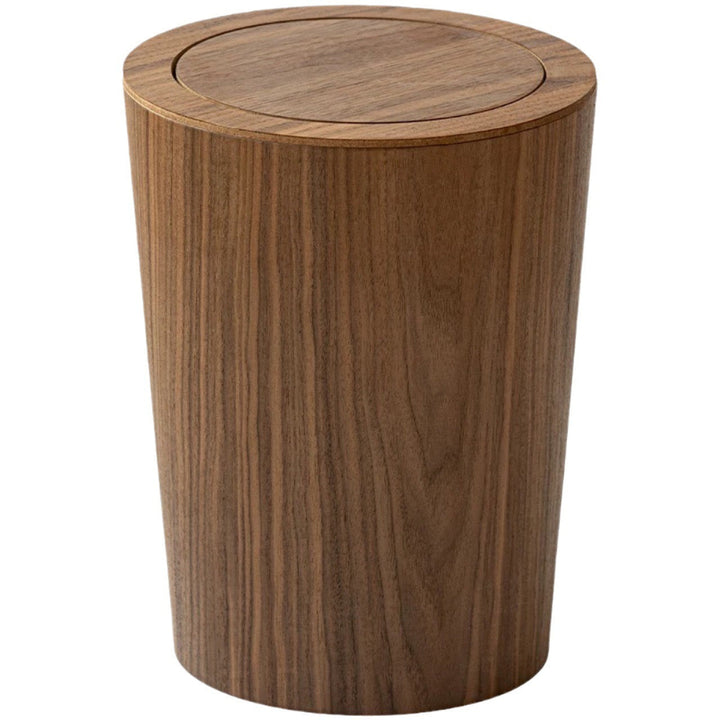 Trash Can - Round Tapered Waste Bin with Swing Lid