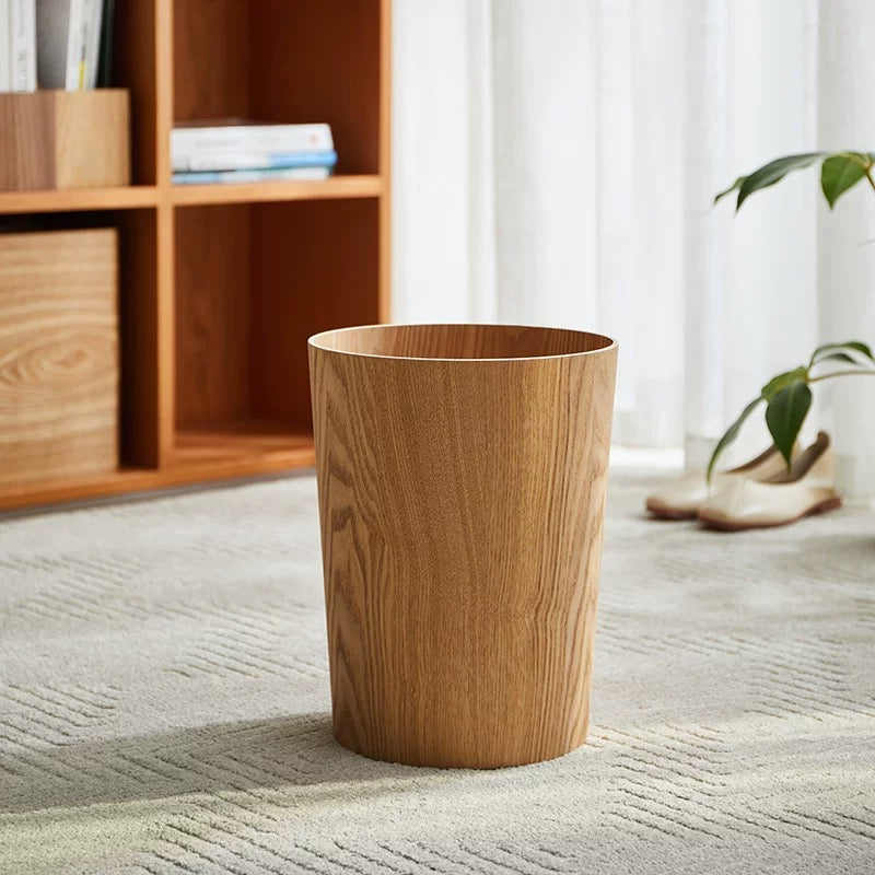 Trash Can - Round Tapered Waste Bin with Swing Lid