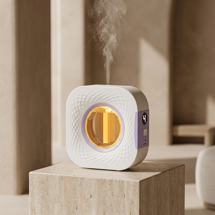 Ultrasonic Aroma Diffuser Humidifier Square Textured Housing
