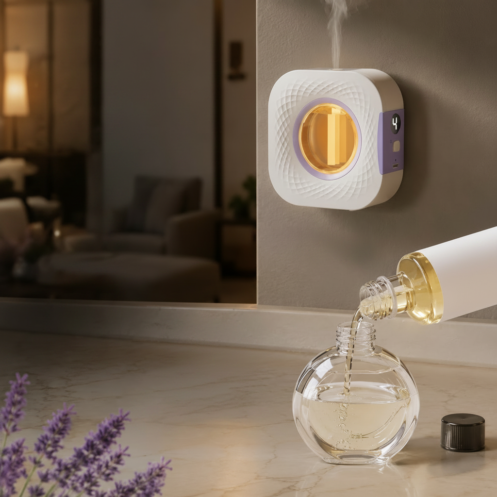 Ultrasonic Aroma Diffuser Humidifier Square Textured Housing