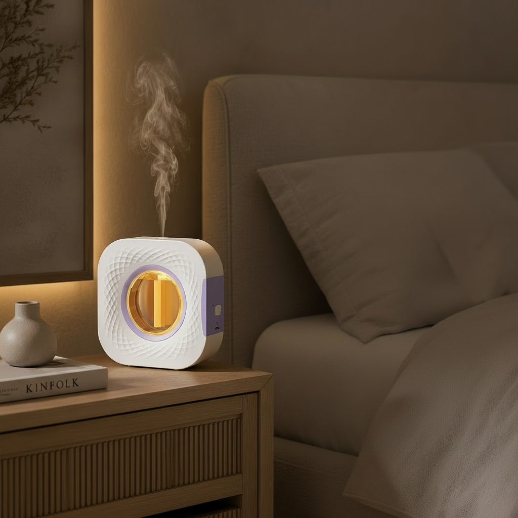 Ultrasonic Aroma Diffuser Humidifier Square Textured Housing