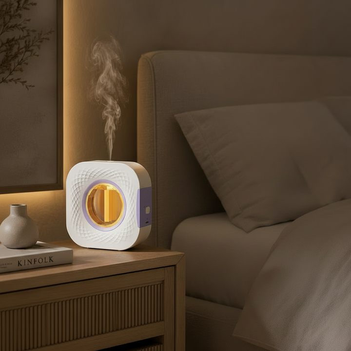 Ultrasonic Aroma Diffuser Humidifier Square Textured Housing