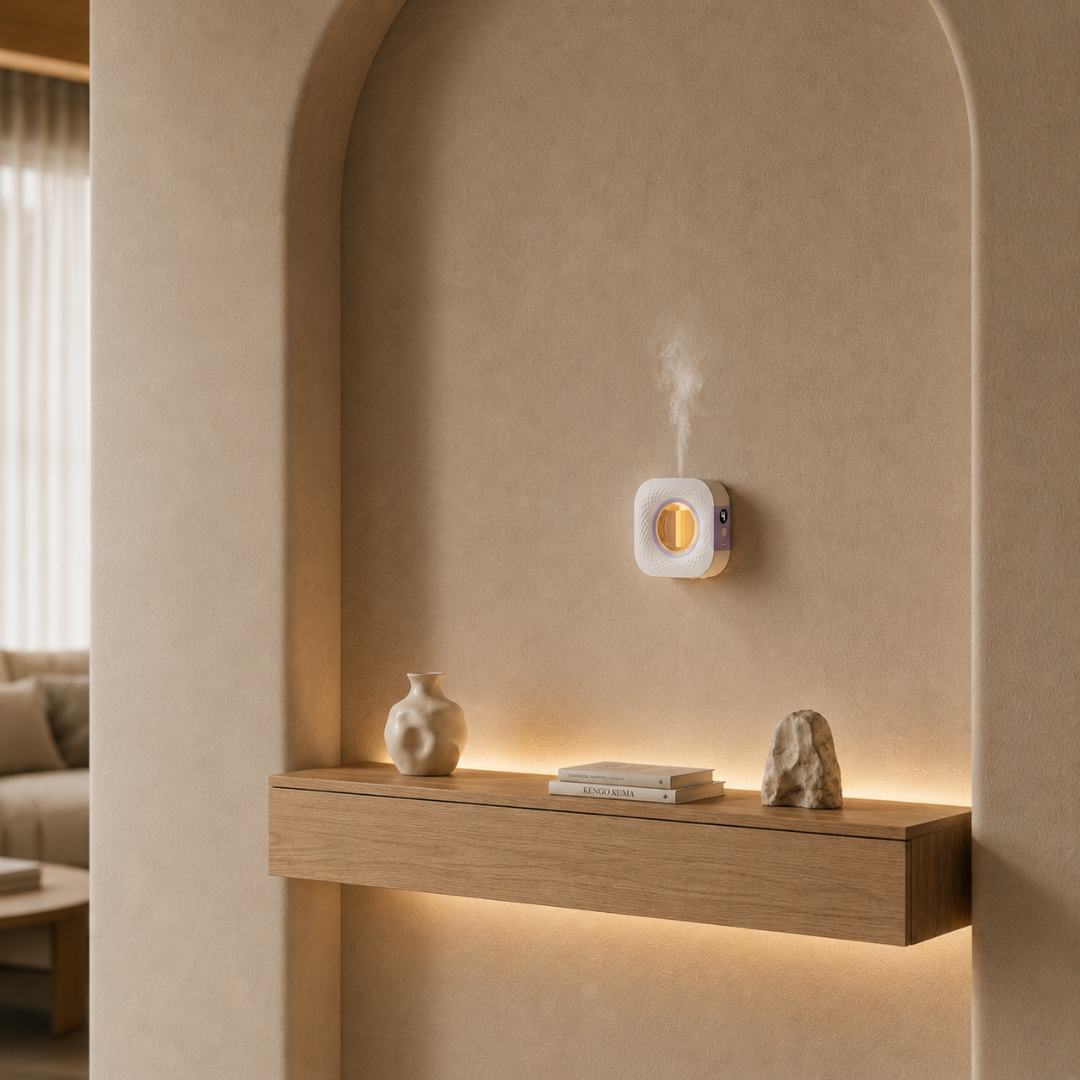 Ultrasonic Aroma Diffuser Humidifier Square Textured Housing