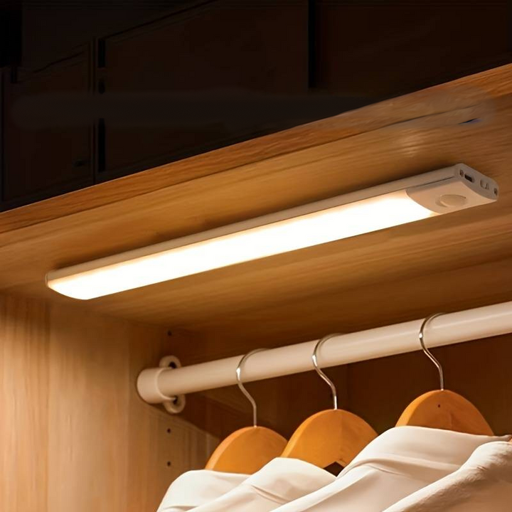 Under Cabinet Light with Motion Sensor - Rechargeable LED Closet Light Bar