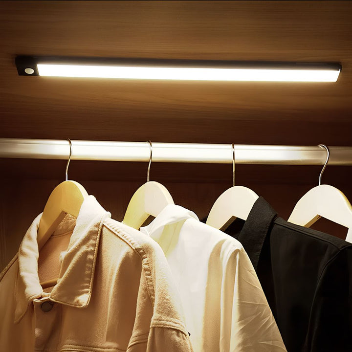 Under Cabinet Light with Motion Sensor - Rechargeable LED Closet Light Bar