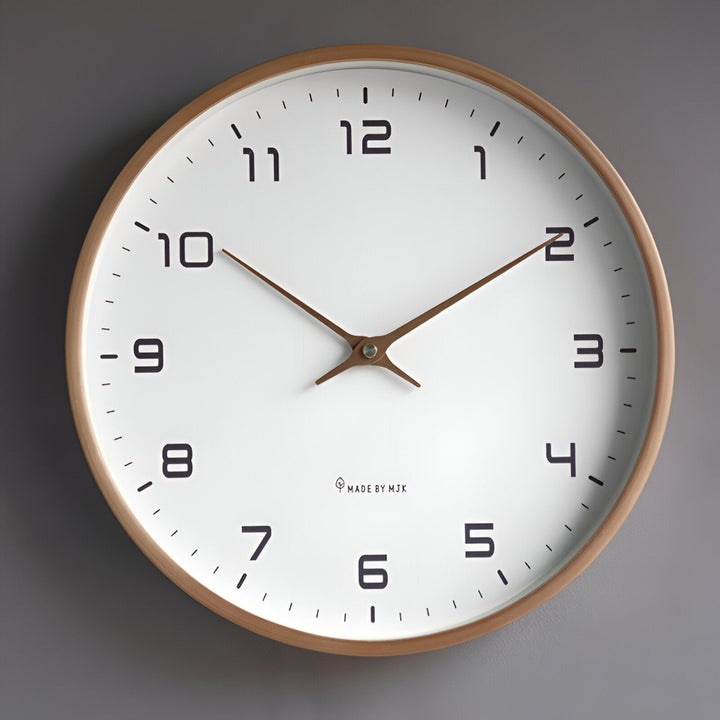 Wall Clock - Round Analog Clock with Arabic Numerals