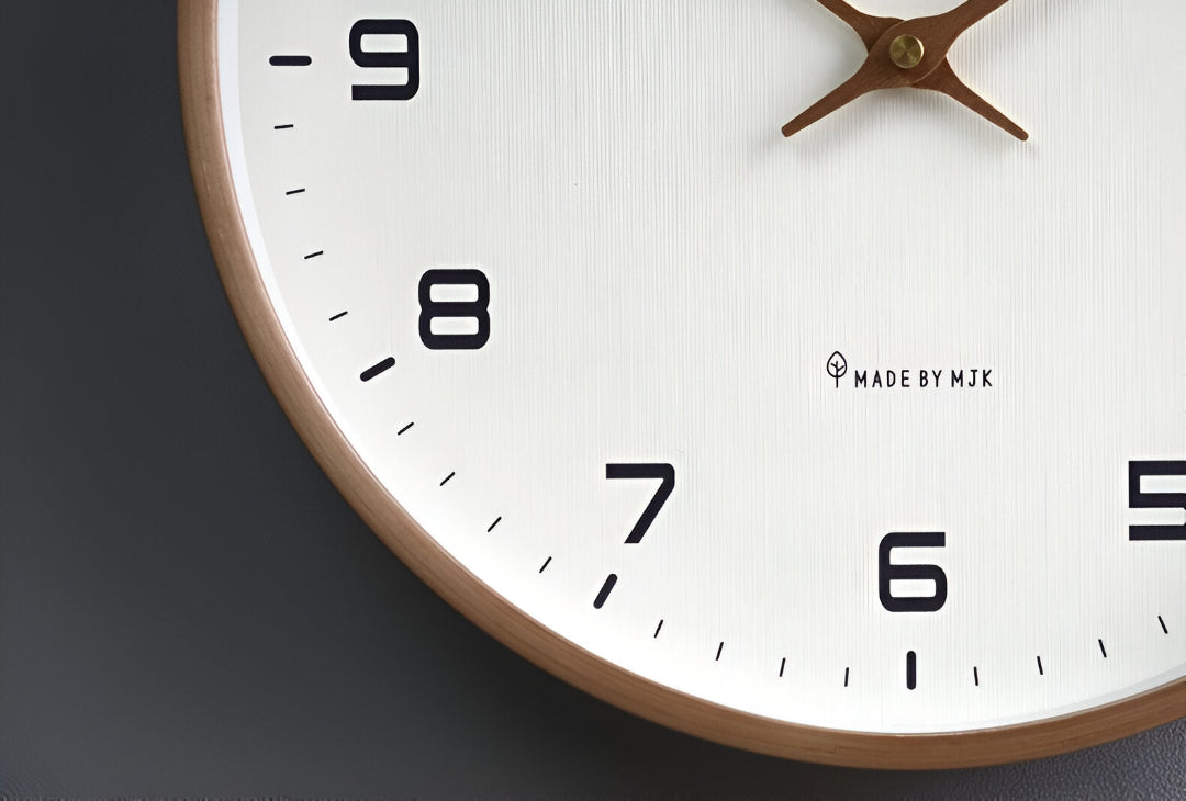 Wall Clock - Round Analog Clock with Arabic Numerals