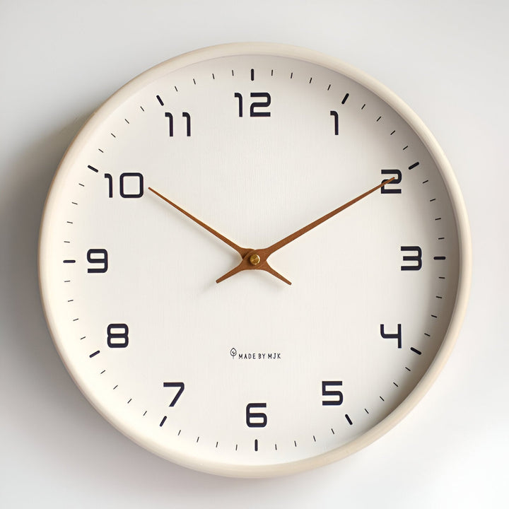 Wall Clock - Round Analog Clock with Arabic Numerals