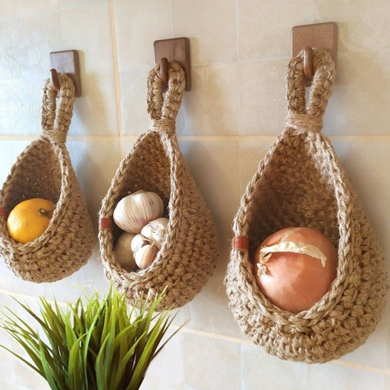 Wall Hanging Storage Basket - Teardrop Holder
