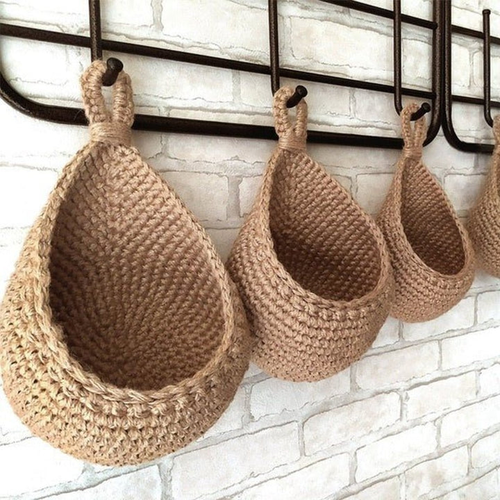 Wall Hanging Storage Basket - Teardrop Holder
