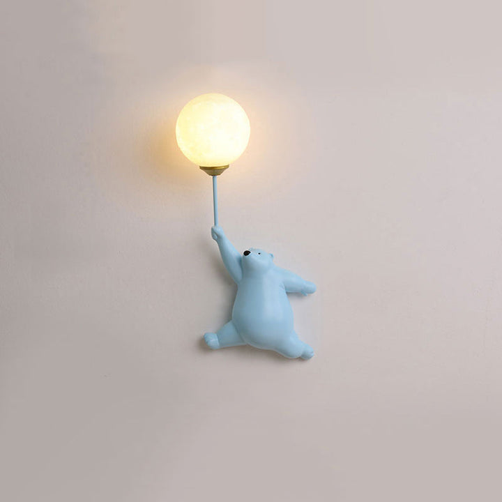 Wall Mounted Bear Lamp Balloon Globe Shade