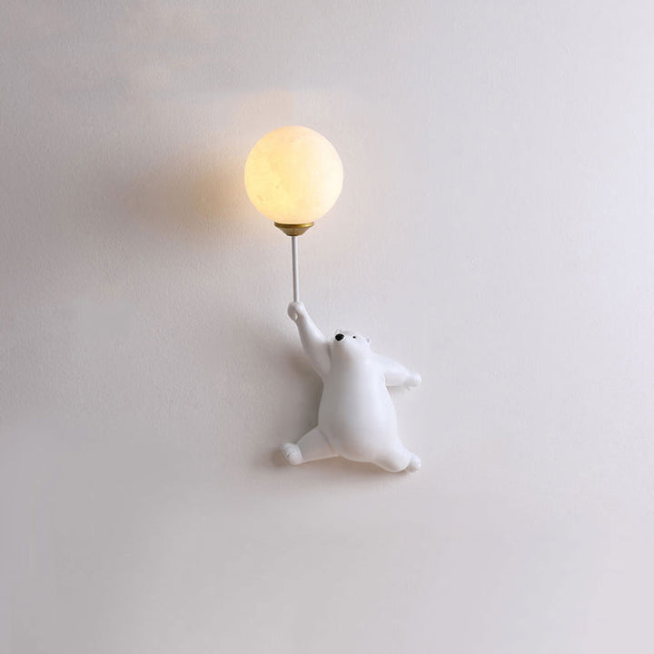 Wall Mounted Bear Lamp Balloon Globe Shade