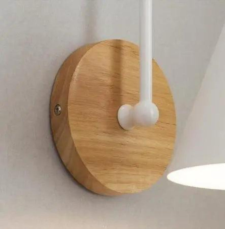 Wall Mounted Sconce Lamp - Cone Shade on Curved Arm