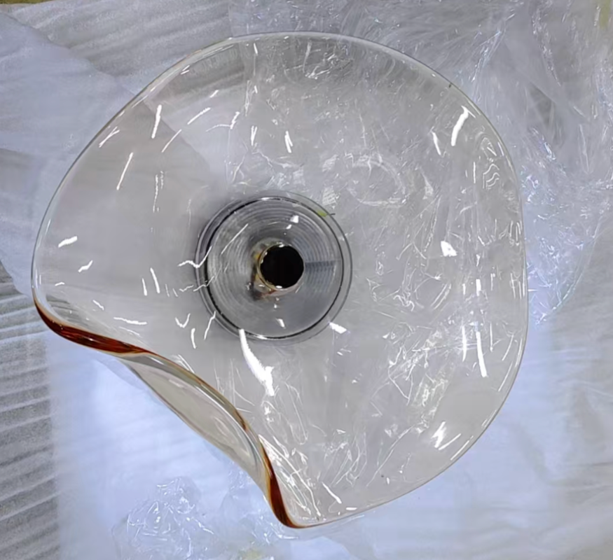 Wall Mounted Sconce Lamp - Curved Disc Shade with Central Globe