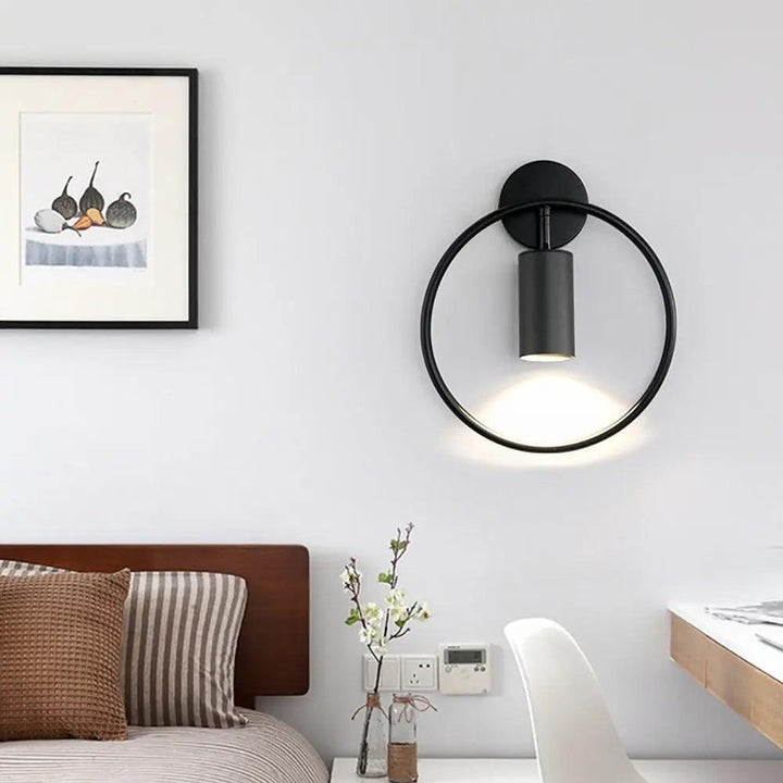 Wall Mounted Sconce Lamp - Cylinder Downlight in Ring Frame