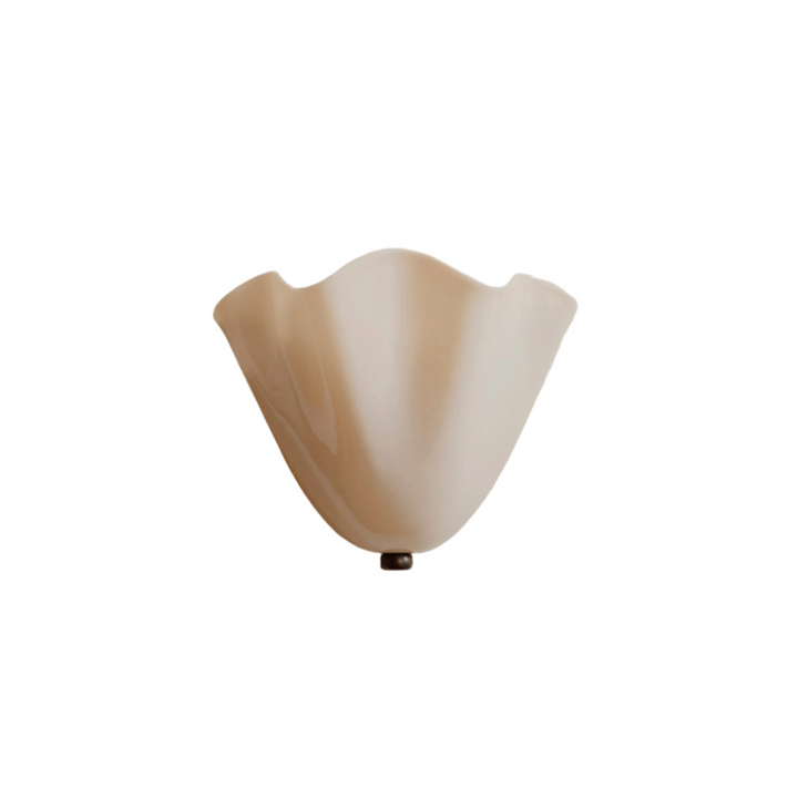Wall Mounted Sconce Lamp - Draped Shade with Wavy Rim