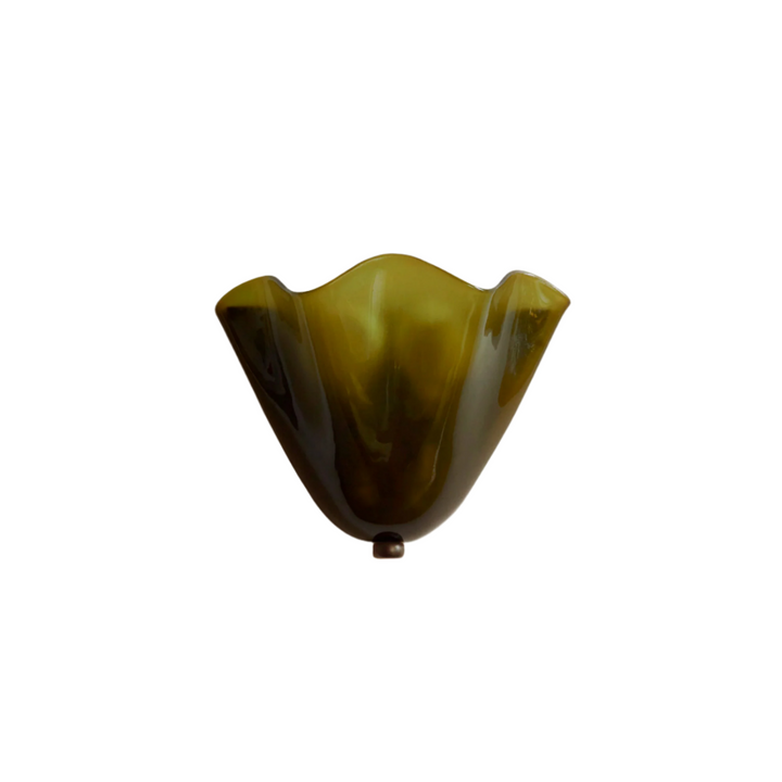 Wall Mounted Sconce Lamp - Draped Shade with Wavy Rim