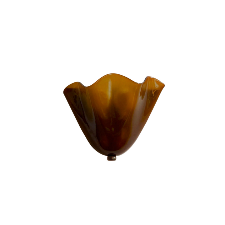 Wall Mounted Sconce Lamp - Draped Shade with Wavy Rim